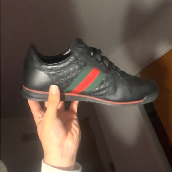 Red, Black, and Green Gucci Shoes - Picture 1 of 7